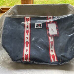 NWT Brighton Navy Velveteen Love Tote